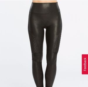 Spanx Faux Leather Moto Leggings